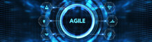 Business, Technology, Internet And Network Concept. Agile Software Development.3d Illustration