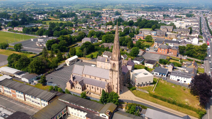 Aerial Photo of Holy Trinity Church Cookstown County Tyrone Northern Ireland