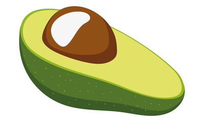 Canvas Print - half avocado icon