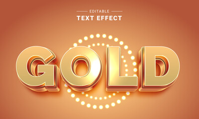 Wall Mural - Editable text style effect - Golden text style theme