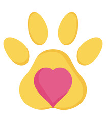 Wall Mural - dog footprint icon