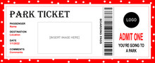 Park Ticket - Vector Editable