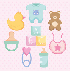 Wall Mural - baby icon collection