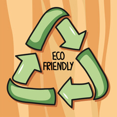 Poster - eco ycle symbol illustration