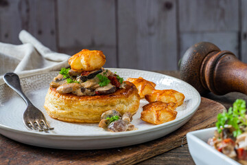 Canvas Print - Creamy mushroom and chorizo vol-au-vents