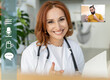 © Westend61 - Smiling doctor consulting patient on video call