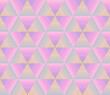 Vector pastel abstract gradient stripe backgrounds. Seamless pattern geometric shape striped triangle light shade pink, purple, violet, crimson and color yellow green mold. Multicolor design print 