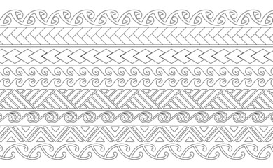 polynesian maori pattern vector illustration wallpaper tile tatto design line 문신도안 건대타투 마오리