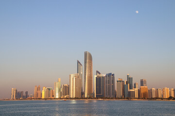 Abu dhabi Emirate skyline near  corniche