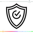 Line icon for protected entity illustrations with editable strokes. This vector graphic has customizable stroke width.