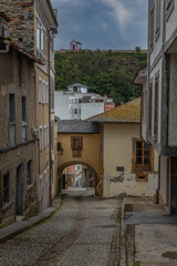 Wall Mural - Downtown Luarca. Asturias, Spain. On the Camino del Norte, world Heritage pilgrimage route to Santiago de Compostela