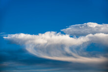 Cirrus Floccus cloud Formation Against Blue Sky