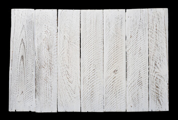 Wall Mural - vintage white wooden background texture isolated on black