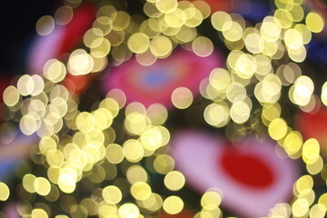 Wall Mural - Blur bokeh light bokeh abstract light background Blurred background. with color and bright on a New year Event.