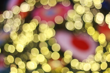 Wall Mural - Blur bokeh light bokeh abstract light background Blurred background. with color and bright on a New year Event.