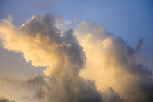 Cumulus Clouds In Morning Light
