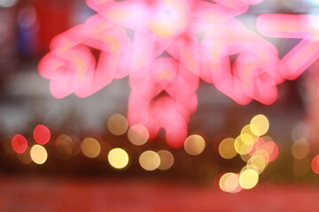 Wall Mural - Blur bokeh light bokeh abstract light background Blurred background. with color and bright on a New year Event.