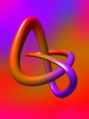 3d abstraction illustration of object on background