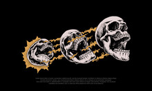 Skull Vintage Illustration Design