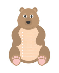 Sticker - bear with memo