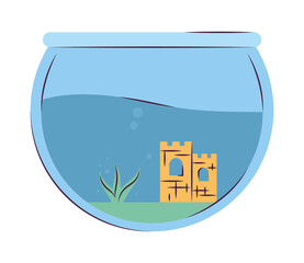 Canvas Print - cute fishbowl design