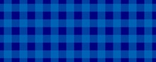 Banner, Plaid Pattern. Navy On Blue Color. Tablecloth Pattern. Texture. Seamless Classic Pattern Background.