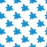 Fototapeta Motyle - Bluebell flower Seamless Pattern Design