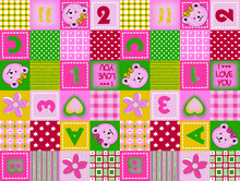 Square Seamless Bear Pattern With Ornaments