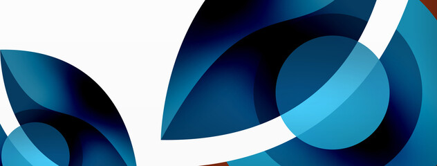 Wall Mural - Creative geometric wallpaper. Minimal abstract background. Circle wave and round shapes composition vector illustration for wallpaper banner background or landing page