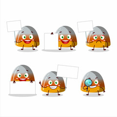 Poster - Gummy corn cartoon character bring information board