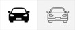 Car icon. Sedan car vector icon. Flat and line style design template. Vector illustration.