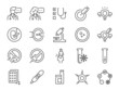 ICSI and IVF line icon set. Included the icons as Embryologist, doctor, medical, pregnancy, and more.