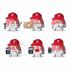 Sticker - Ghost hunter cartoon pufflettes gummy candy character using camera