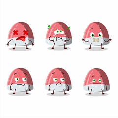 Sticker - Pufflettes gummy candy cartoon character with nope expression