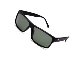 Fashionable sunglasses for men. dark glass. beautiful shape. on white isolated background