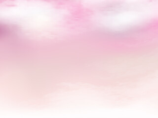 Wall Mural - Clear blue sky and white cloud detail in background with copy space. Sky Nature Landscape Background.The summer heaven with colorful clearing sky. Vector illustration.