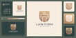 © ulhaq_std - law firm logo and business card template gold. logo can be used as brand,identity, consulting.