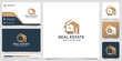 © ulhaq_std - creative of abstract building real estate logo design with business card inspiration.