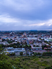 Poster - bloemfontein city lights during sunset from Navel hill