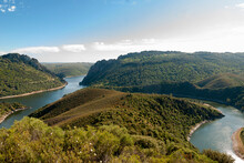 Meanders Of The River Tagus As It Passes Through Monfague Through The Salto Del Gitano Extremadura