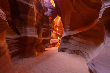 antelope canyon arizona usa, travel and art concept.