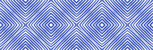 Geometric Seamless Pattern. Indigo Symmetrical