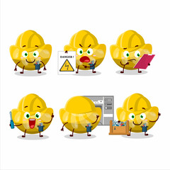 Sticker - Professional Lineman orange gummy candy cartoon character with tools