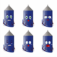 Sticker - Character cartoon of Pen with scared expression