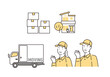 © kogome - シンプル　イラスト　引越しのイメージ　セット