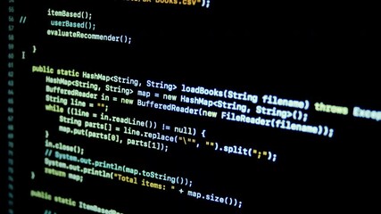 Wall Mural - java machine learning scroll and typing code
