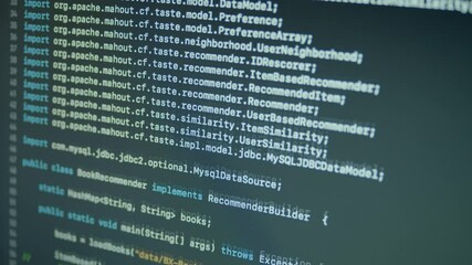 Wall Mural - java machine learning scroll and typing code