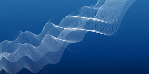 Future technology concept. data science abstract tech background. digital technology music background. computer network digital science concept. sound wave flow. modern wave line design.