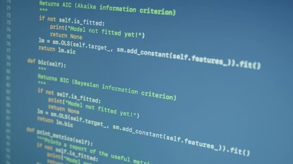 Wall Mural - python scroll machine learning code