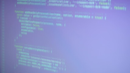 Wall Mural - node js scroll and typing machine learning app code